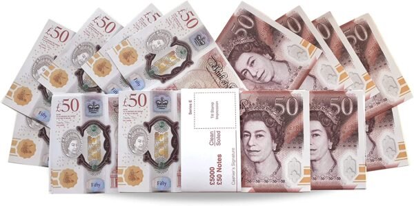 £5,000 PROP MONEY STACK / £50 NOTES / 2021 - PRESENT EDITION