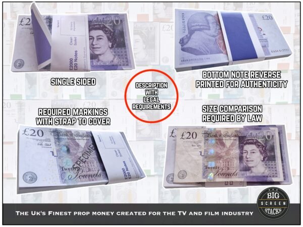 £2,000 PROP MONEY STACK / £20 NOTES / 2007 - 2020 EDITION - Image 2