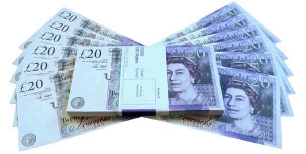 £2,000 PROP MONEY STACK / £20 NOTES / 2007 - 2020 EDITION