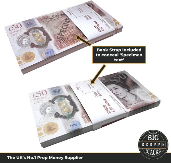 £15,000 PROP MONEY STACK / £50 NOTES / 2021 - PRESENT EDITION - Image 2