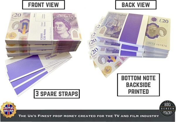 £6,000 PROP MONEY BUNDLE / £20 NOTES / 2020 - PRESENT EDITION - Image 2